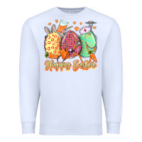 White Happy Easter Eggs Nurse Premium Sweatshirt - LillyAllenDesigns