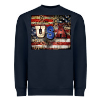 Navy usa Heavyweight Sweatshirt - CowGirlArtShop