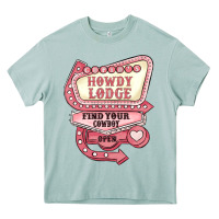 Arona cupids howdy lodge find your cowboy open Heavy Core Tee - MaliasSmallBusiness