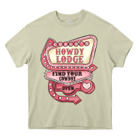 Mossy cupids howdy lodge find your cowboy open Heavy Core Tee - MaliasSmallBusiness