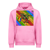 Fuchsia Pink lgbtq dinosaur t rex tumbler Urban Hoodie - Artiststas