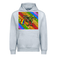 Heather Grey lgbtq dinosaur t rex tumbler Urban Hoodie - Artiststas