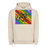 Pigment French Oak lgbtq dinosaur t rex tumbler Urban Hoodie - Artiststas
