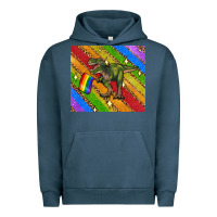 Pigment Midnight Navy lgbtq dinosaur t rex tumbler Urban Hoodie - Artiststas