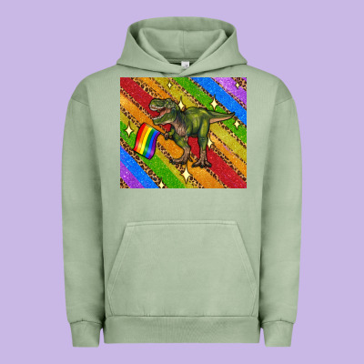 Lgbtq Dinosaur T Rex Tumbler Urban Hoodie Designed By Artiststas