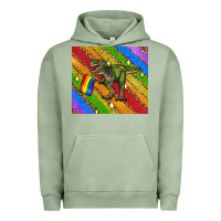 Pigment Oil Green lgbtq dinosaur t rex tumbler Urban Hoodie - Artiststas