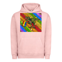 Pigment Salmon lgbtq dinosaur t rex tumbler Urban Hoodie - Artiststas