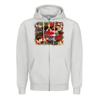 4th Of July American Flagcowhide  Leopard Backgrou Zipper Hoodie | Teevron