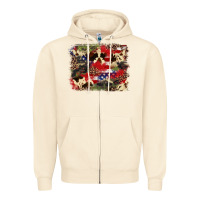 Sandshell 4th of july american flagcowhide  leopard backgrou Zipper Hoodie - FaDigitalArtStudio