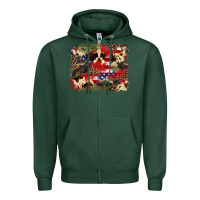 Sports Green 4th of july american flagcowhide  leopard backgrou Zipper Hoodie - FaDigitalArtStudio