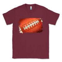 Burgundy Football Brushstroke Classic Tee - RanaPortraitStore