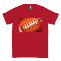 Red Football Brushstroke Classic Tee - RanaPortraitStore