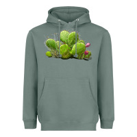 Sage Desert Prickly Pear Cactus Heavyweight Hoodie - LillyAllenDesigns