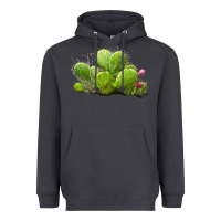Smoke Desert Prickly Pear Cactus Heavyweight Hoodie - LillyAllenDesigns
