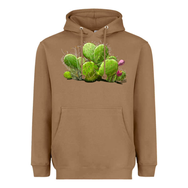 Desert Prickly Pear Cactus Heavyweight Hoodie by LillyAllenDesigns | Teevron