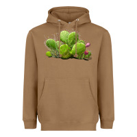 Toasted Coconut Desert Prickly Pear Cactus Heavyweight Hoodie - LillyAllenDesigns