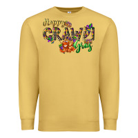 Antique Gold Happy crawdi Gras Premium Sweatshirt - LillyAllenDesigns