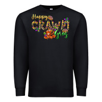 Black Happy crawdi Gras Premium Sweatshirt - LillyAllenDesigns