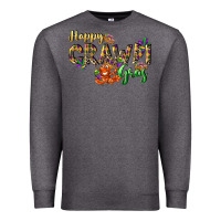 Charcoal Heather Happy crawdi Gras Premium Sweatshirt - LillyAllenDesigns