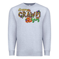 Heather Grey Happy crawdi Gras Premium Sweatshirt - LillyAllenDesigns