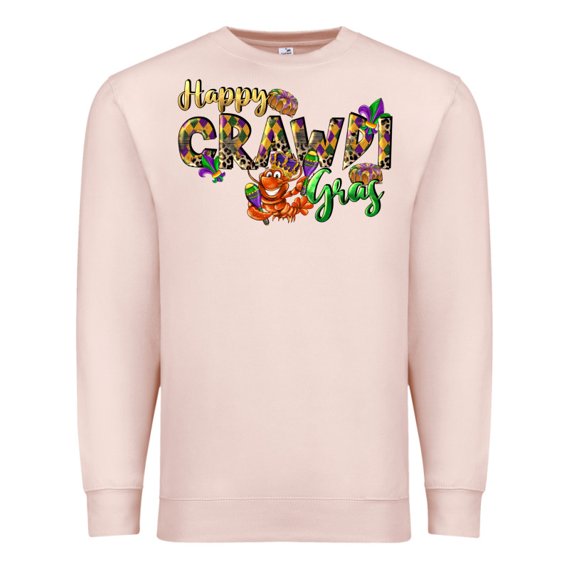 Happy Crawdi Gras Premium Sweatshirt by LillyAllenDesigns | Teevron