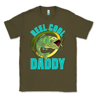 Army Green reel cool daddy Classic Tee - Jasminsmagicworld