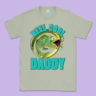 Reel Cool Daddy Classic Tee Designed By Jasminsmagicworld