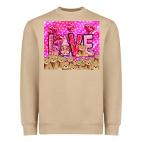 Mushroom Love gnome with bear tumbler Valentine's Day Heavyweight Sweatshirt - HowdyJamesFarm