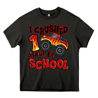 Asphalt i crushed 100 days of school monster truck Heavy Core Tee - MaliasSmallBusiness