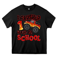 Black i crushed 100 days of school monster truck Heavy Core Tee - MaliasSmallBusiness