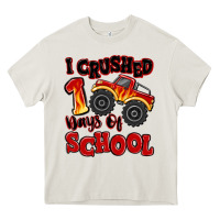 Cream i crushed 100 days of school monster truck Heavy Core Tee - MaliasSmallBusiness