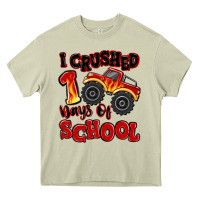 Mossy i crushed 100 days of school monster truck Heavy Core Tee - MaliasSmallBusiness