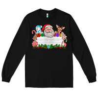 Black custom name christmas Long Sleeve Tee - texasbilliewilder