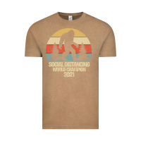 Vintage Coffee Bigfoot Social Distancing World Champion Vintage Tee - Bettercallsaul