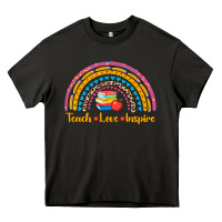 Asphalt back to school rainbow teach love inspire Heavy Core Tee - AdoDesignShop