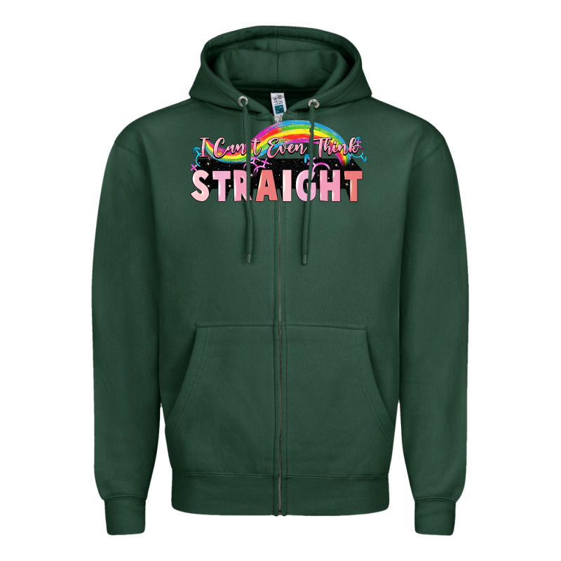I Cant Ever Think Straight Zipper Hoodie by FaDigitalArtStudio | Teevron