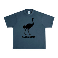 Midnight Navy ALLEGEDLY FUNNY OSTRICH Urban Heavy Tee - Bettercallsaul