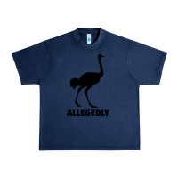 Navy ALLEGEDLY FUNNY OSTRICH Urban Heavy Tee - Bettercallsaul
