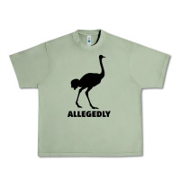 Oil Green ALLEGEDLY FUNNY OSTRICH Urban Heavy Tee - Bettercallsaul