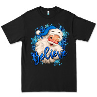 Black believe winter christmas santa claus Premium Tee - MaliasSmallBusiness