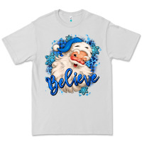 Dove Grey believe winter christmas santa claus Premium Tee - MaliasSmallBusiness