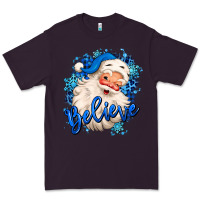 Plum believe winter christmas santa claus Premium Tee - MaliasSmallBusiness