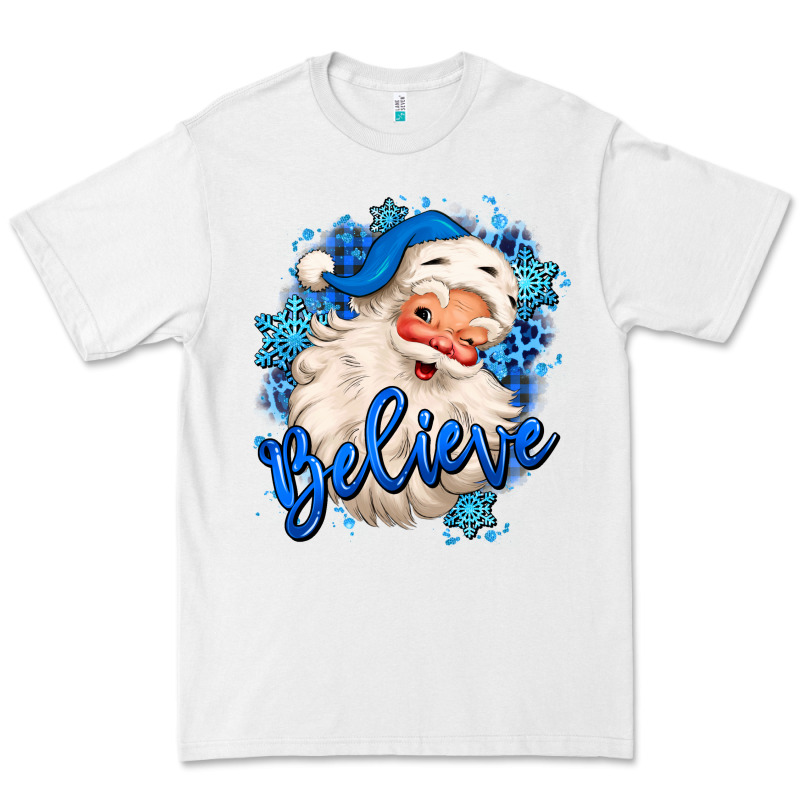 Believe Winter Christmas Santa Claus Premium Tee by MaliasSmallBusiness | Teevron