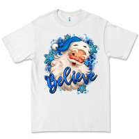 White believe winter christmas santa claus Premium Tee - MaliasSmallBusiness