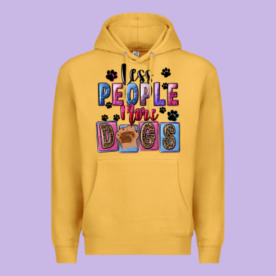 Less People More Dogs Mother's Day Premium Hoodie Designed By Fadigitalartstudio