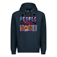 Navy Less people more dogs Mother's Day Premium Hoodie - FaDigitalArtStudio