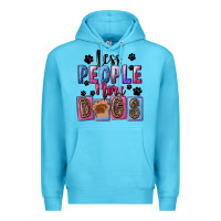 Ocean Blue Less people more dogs Mother's Day Premium Hoodie - FaDigitalArtStudio