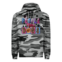 Slate Camo Less people more dogs Mother's Day Premium Hoodie - FaDigitalArtStudio