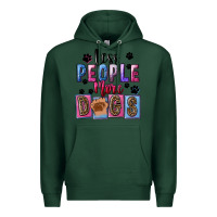 Sports Green Less people more dogs Mother's Day Premium Hoodie - FaDigitalArtStudio