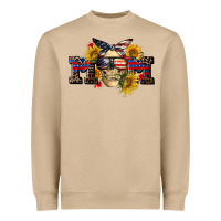 American Mom Skull Heavyweight Sweatshirt | Teevron